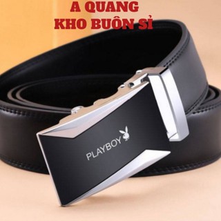 [Dây lưng] Thắt Lưng Da Nam PLAYBOY Cao Cấp Khóa Đúc Da Xịn. Dây Nịt Nam Da Bò 100% Chính Hãng Mạ Vàng Bạc Nam Tính GC02