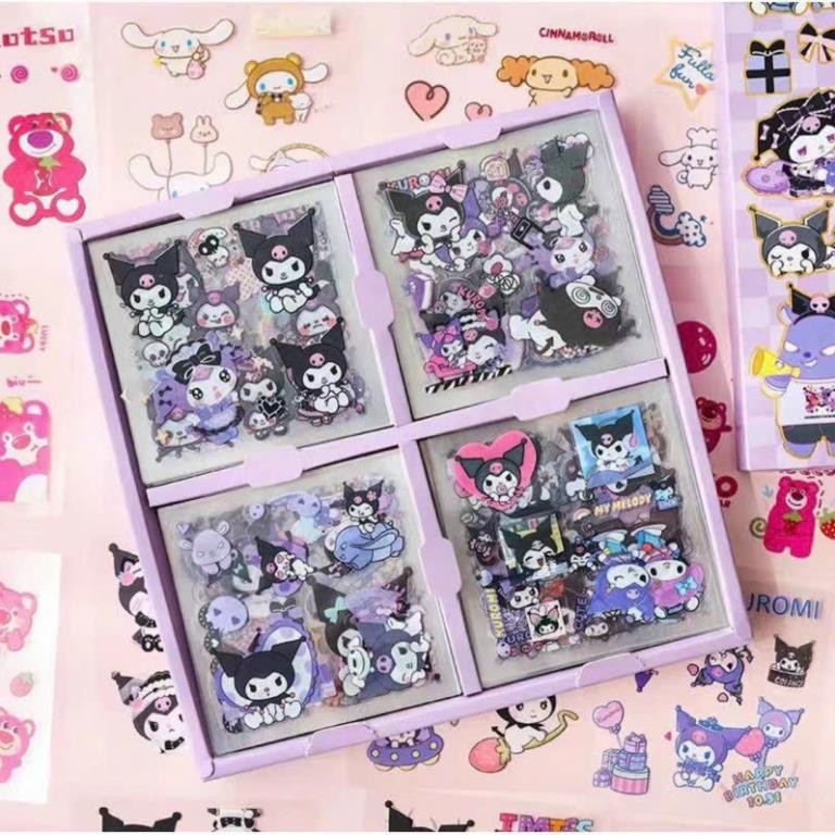 Combo 100 Miếng Dán Sticker Hoạt Hình Kuromi Melody Cho Bé  (MTS90)
