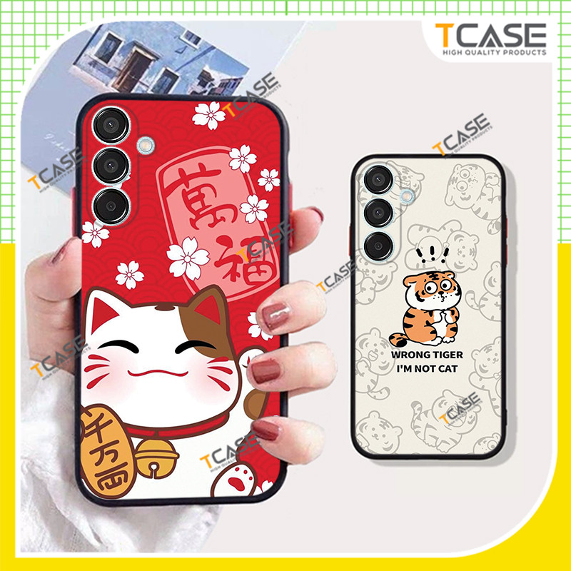 Ốp lưng Samsung M15 5G, Samsung F15 5G in hình Mèo may mắn Ốp chống sốc - Tcase
