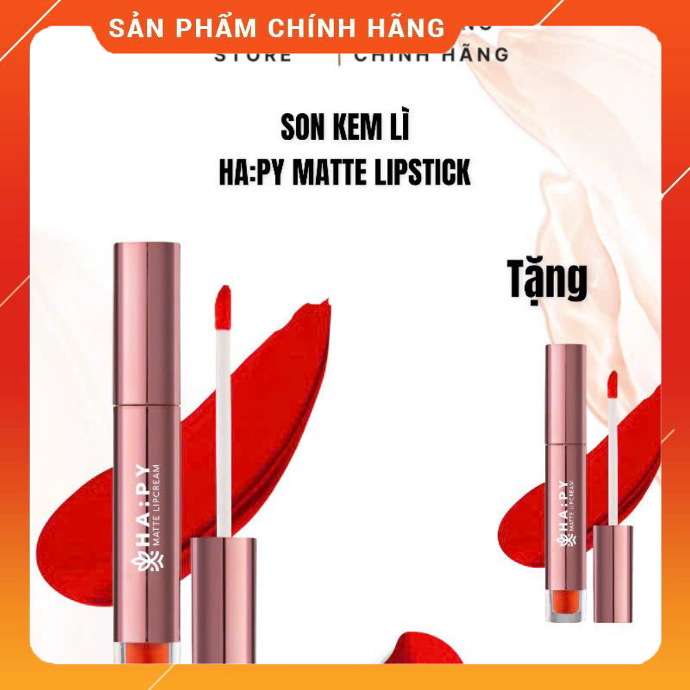 [MUA 1 SON TẶNG 1 SON] Son Kem Lì HAPY Minigarden Không Trôi Màu Son Trong 8 Tiếng Siêu Đẹp