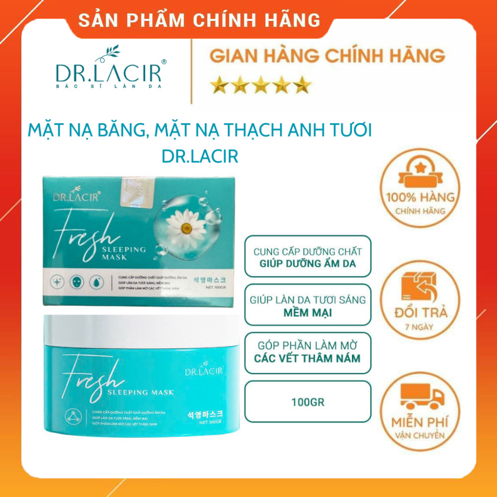 Mặt nạ thạch anh tươi DrLacir, mặt nạ băng Drlacir 100gr HÀNG CHÍNH HÃNG