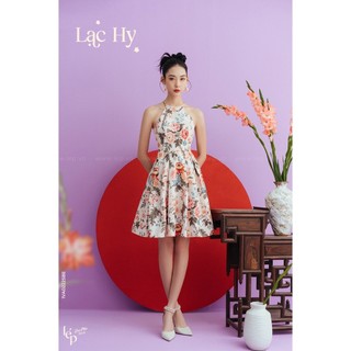 Áo dài Tết cổ yếm tùng xòe Lạc Hy Lep' 1VA02225BE