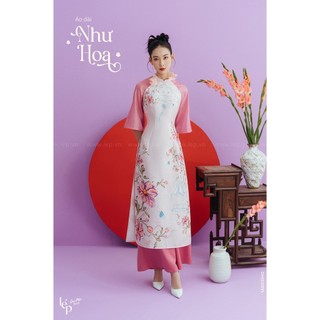 Áo dài Tết hoa tím Như Hoa Lep' 1AD031HO
