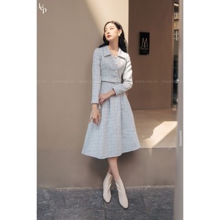 Set tweed cổ bẻ Lep' 1VA02217XT