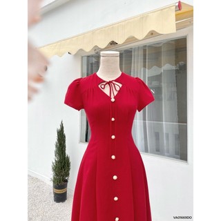 Váy buộc nơ cổ 1VA01669DO Lep'
