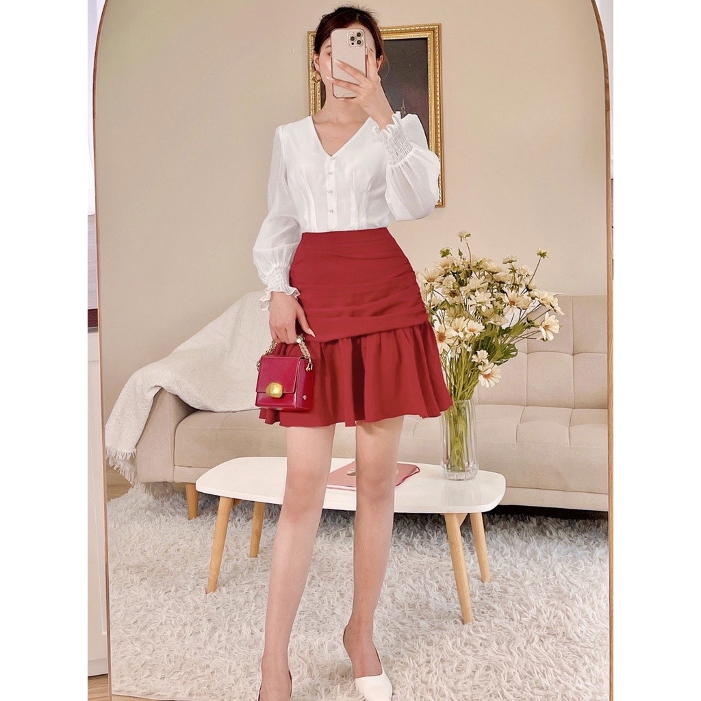 Váy nhún đỏ 1CV0071DO Lep'