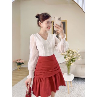 Váy nhún đỏ 1CV0071DO Lep'