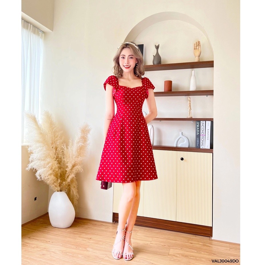 Váy chấm bi đỏ basic 1VALJ0049DO Lep'