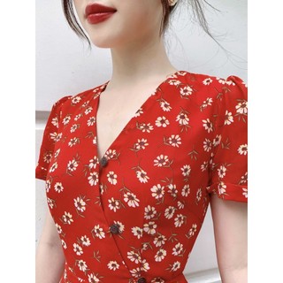 Váy wrap hoa đỏ 1VALJ042DO Lep'