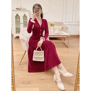 Váy von phối ren 1VA01460DO Lep'