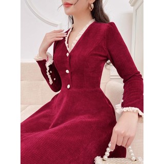 Váy von phối ren 1VA01460DO Lep'