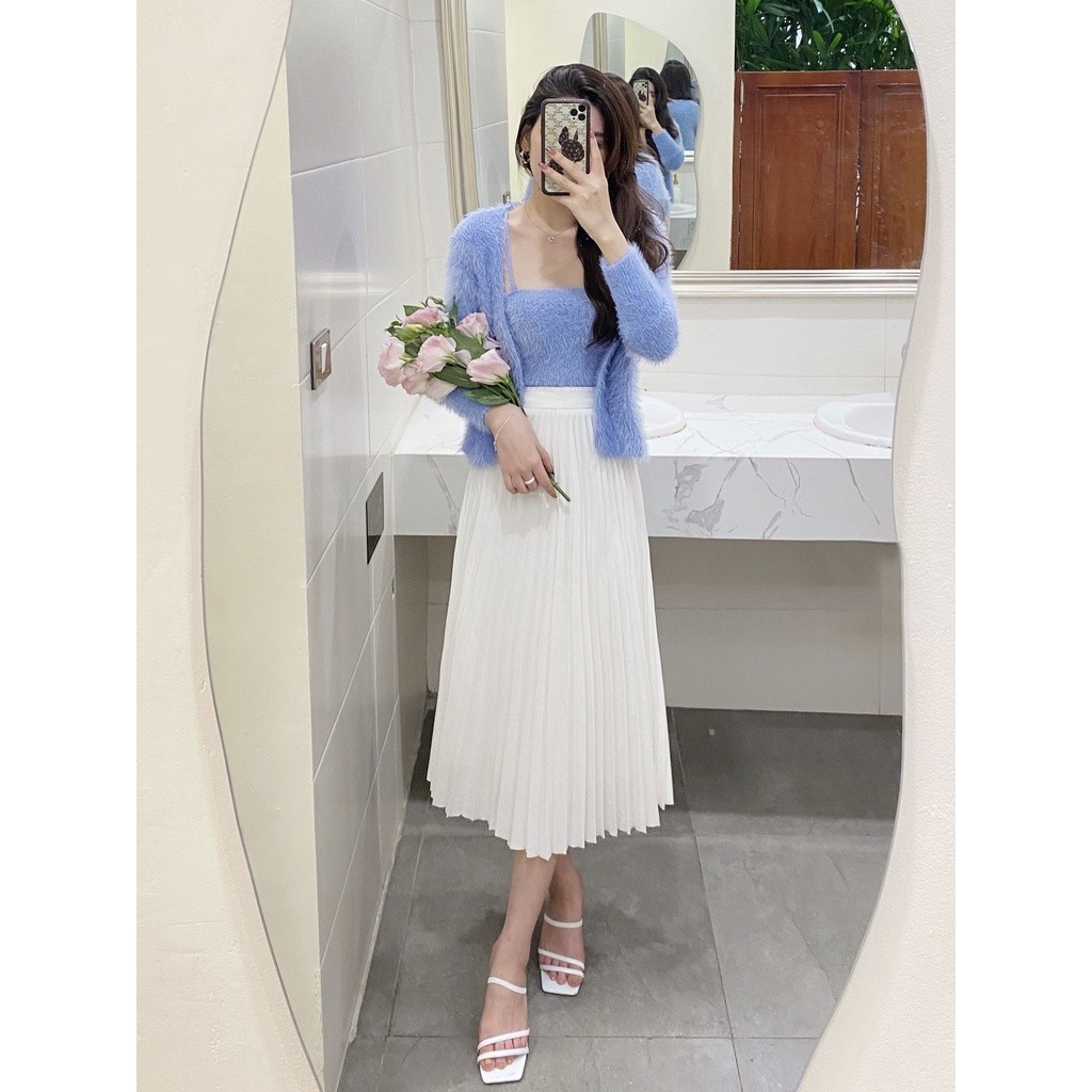 Set áo len lông thỏ freesize_1AO115_Lep'