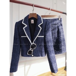 Blazer tweed viền trắng 2AK036XT Lep'