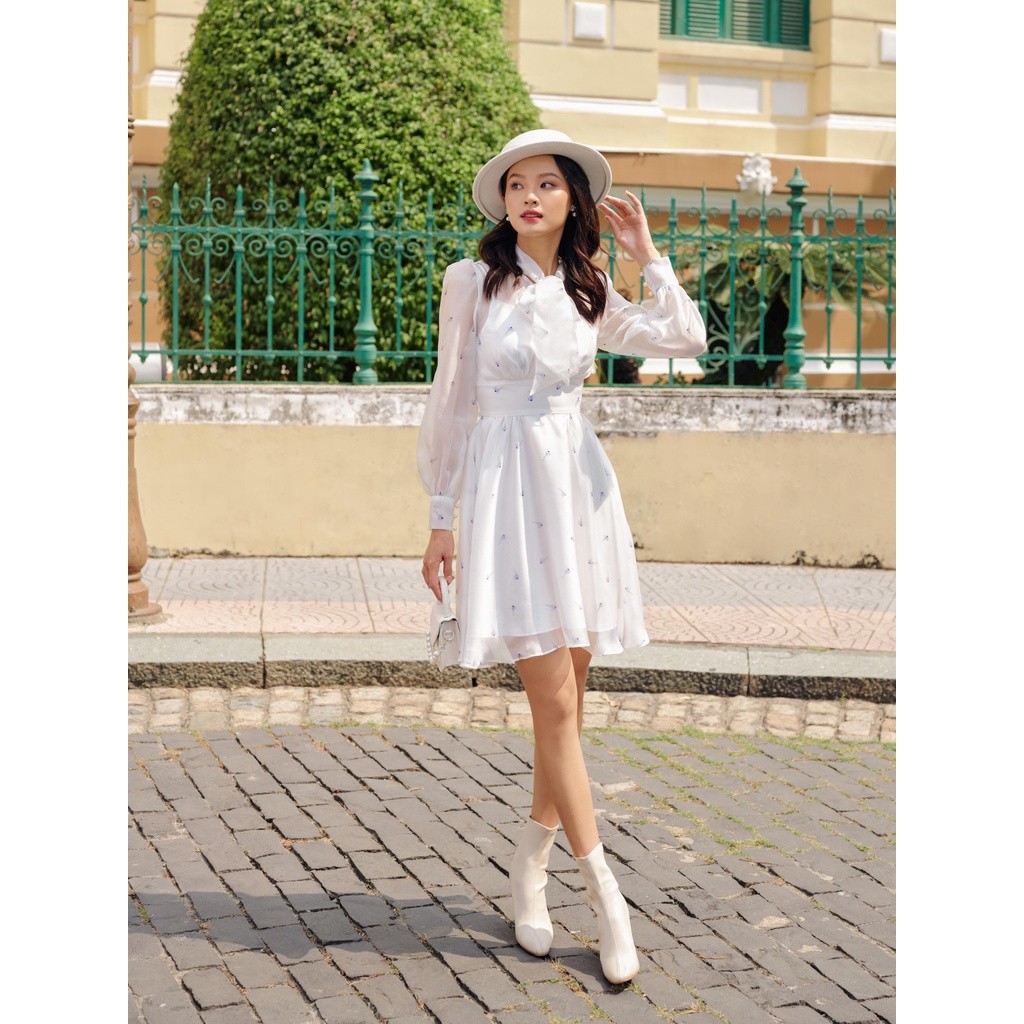 Váy cổ nơ 1VA01491TR Lep'