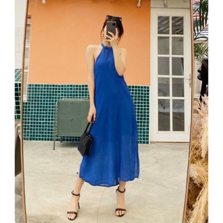 Váy cổ yếm dập ly_1VA507XA_Lep'