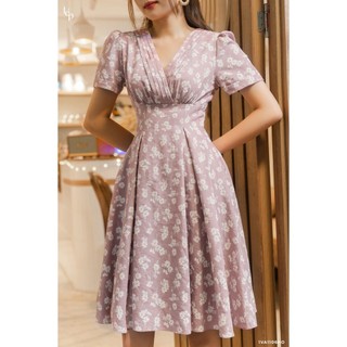 Váy xếp li cổ V_1VA1106HO_Lep'