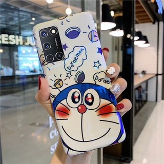 Ốp lưng Oppo A16 dẻo lưng nhám in hình doraemon