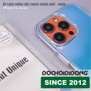 Ốp lưng chống sốc cho iPhone 14 - 14 Plus - 14 Pro - 14 Pro Max LIKGUS trong suốt/ trong nhám
