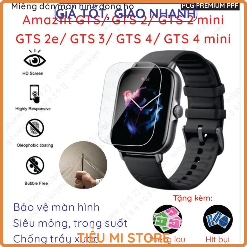 (Mua 1 tặng 1) Dán PPF đồng hồ Amazfit GTS/ GTS 2/ GTS 2 mini /GTS 2e/ GTS 3/ GTS 4/ GTS 4 mini chốn