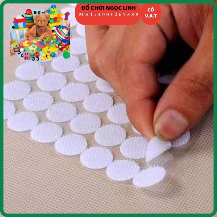 [KEO TRONG] 100 cặp nhám gai tròn trắng 1.5 cm