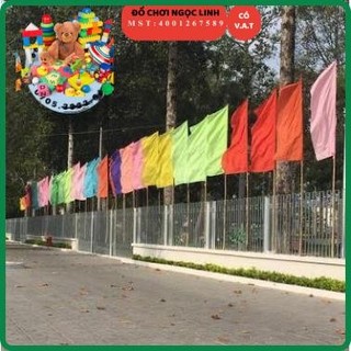 Cờ Phướn - Cờ Chuối - size 40x80cm - vải Phi bóng