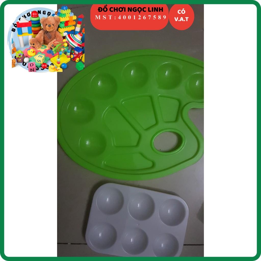 Khay pha màu vẽ hoa mận 10 ô [size lớn]