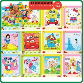 Tranh dán nút áo thủ công cho bé