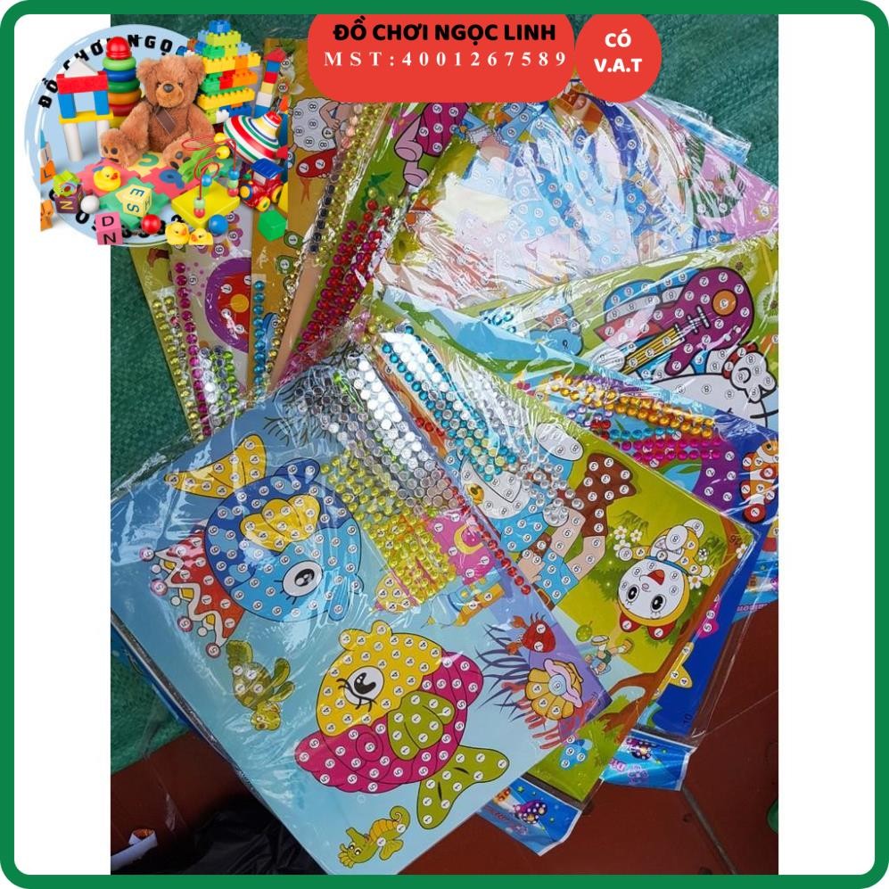 [GIÁ SỈ HCM] Combo 10 Tranh đính đá cho bé