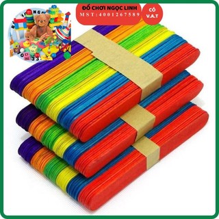 Que kem màu ( 50 que ) - Que đè lưỡi - 15x2 cm