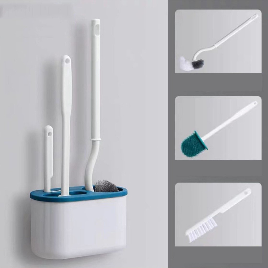 Set Chổi Nhà Vệ Sinh, Có Đế 3in1