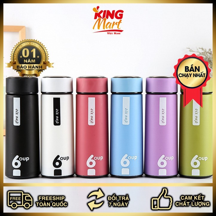 Bình Nước Chống Nóng  6oup 450ml (Giao màu ngẫu nhiên)(Kingmart68)