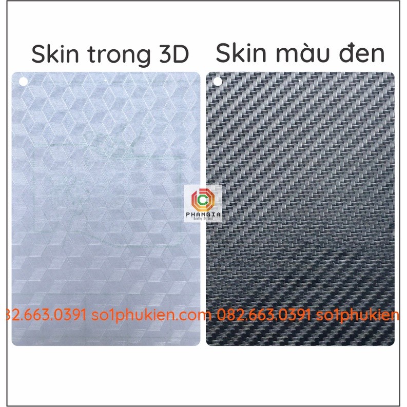 Miếng dán mặt lưng skin carbon Ipad 10.2