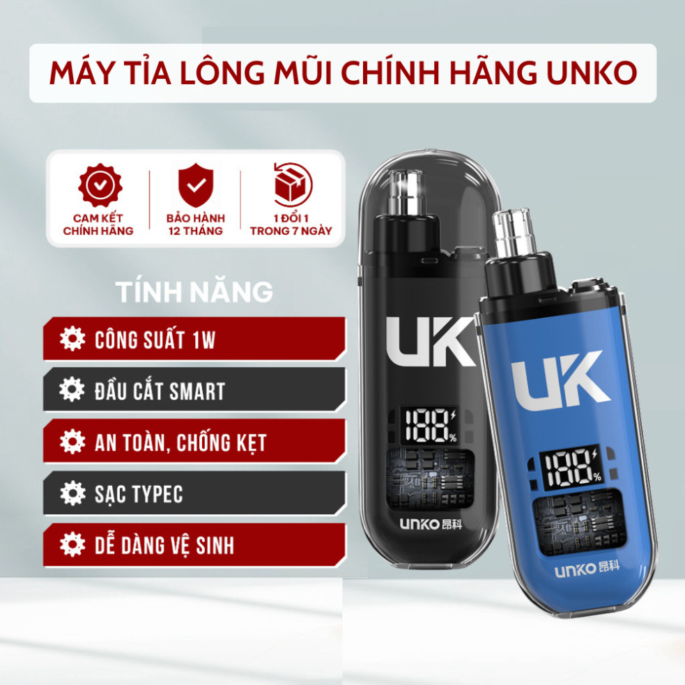 Máy cắt tỉa lông mày lông mũi điện mini UNKA, Sử dụng pin sạc, Vệ sinh dễ dàng  TENZATEK SP01