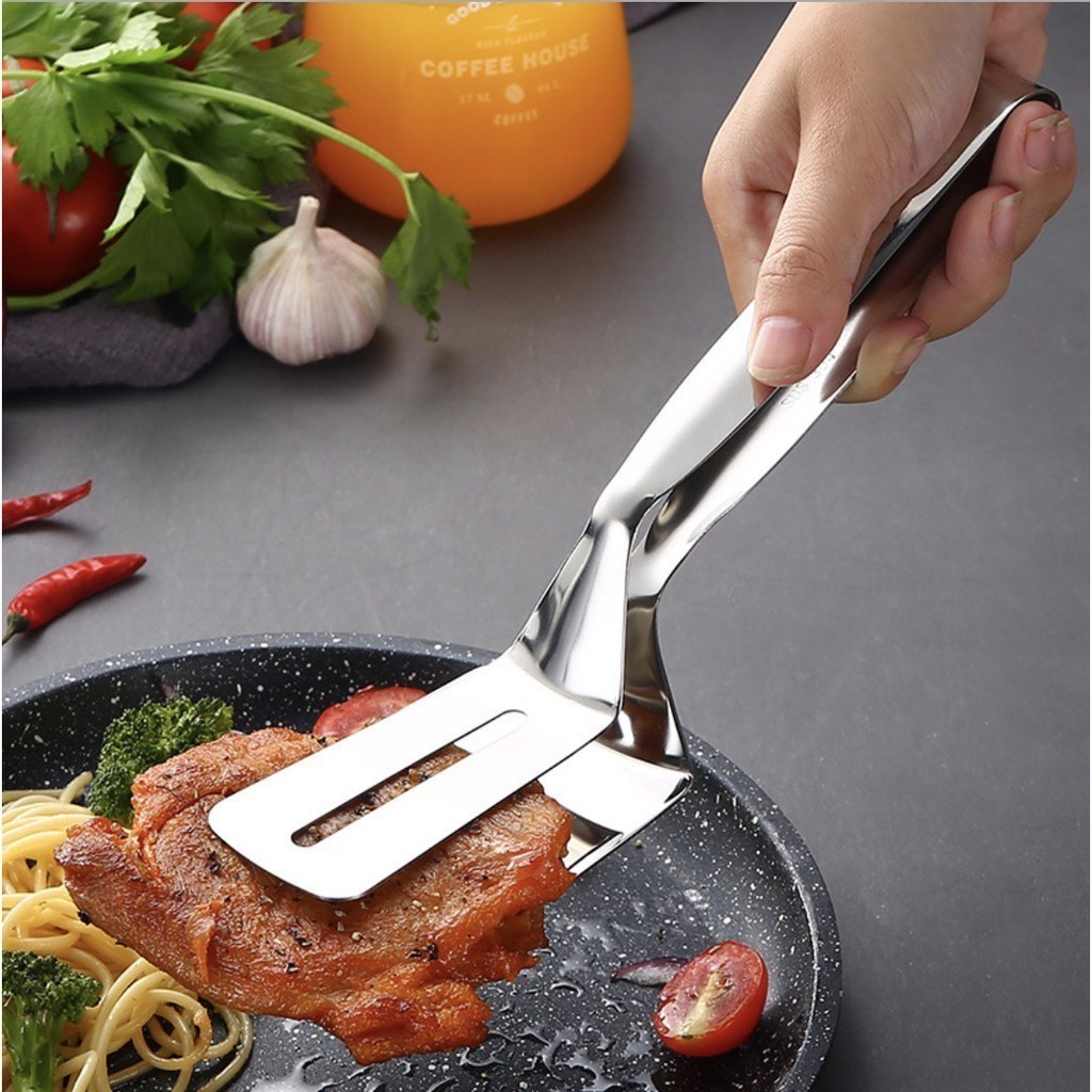 (B140) Kẹp gắp thức ăn đồ nóng chiên xào chất liệu inox chuyên dụng Vinhwatch
