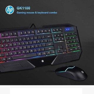 Bộ phím chuột hp gk 1100 đen led