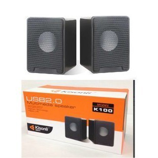 Loa 2.0 Kisonli K100 - Jack 3.5mm và USB