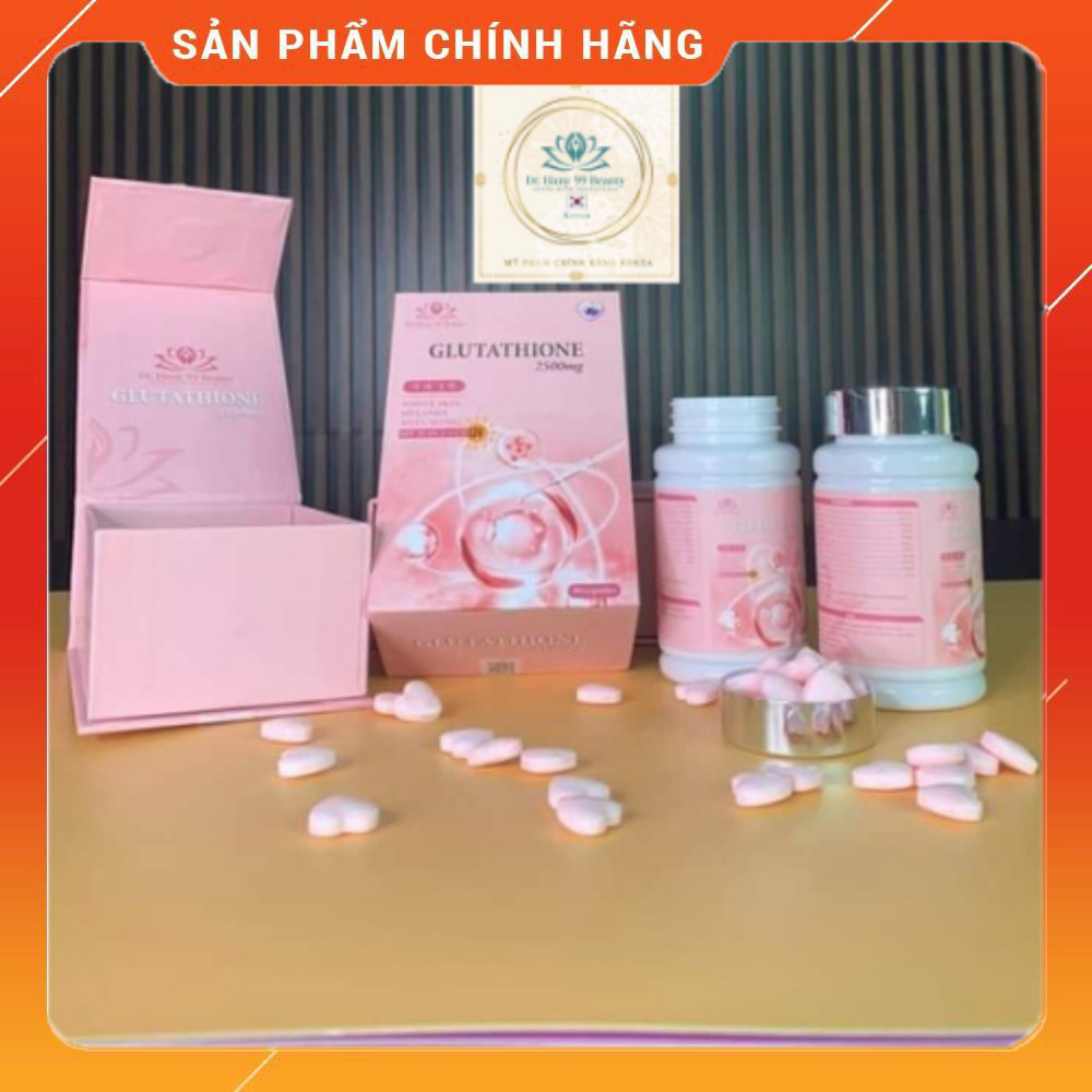 [GIÁ SỈ] Viên uống Glutathione 2500mg DR.HANY 99 Beauty siêu hủy nám, trắng da, thải độc hộp 60 viên
