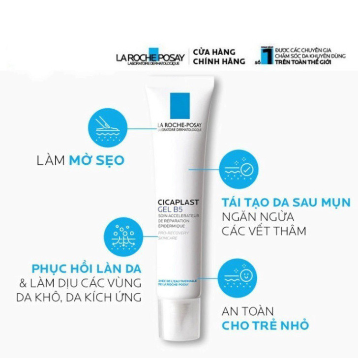 Kem dưỡng giảm mụn, mờ sẹo, ngăn ngừa vết thâm La Roche Posay Cicaplast Gel B5 40ml