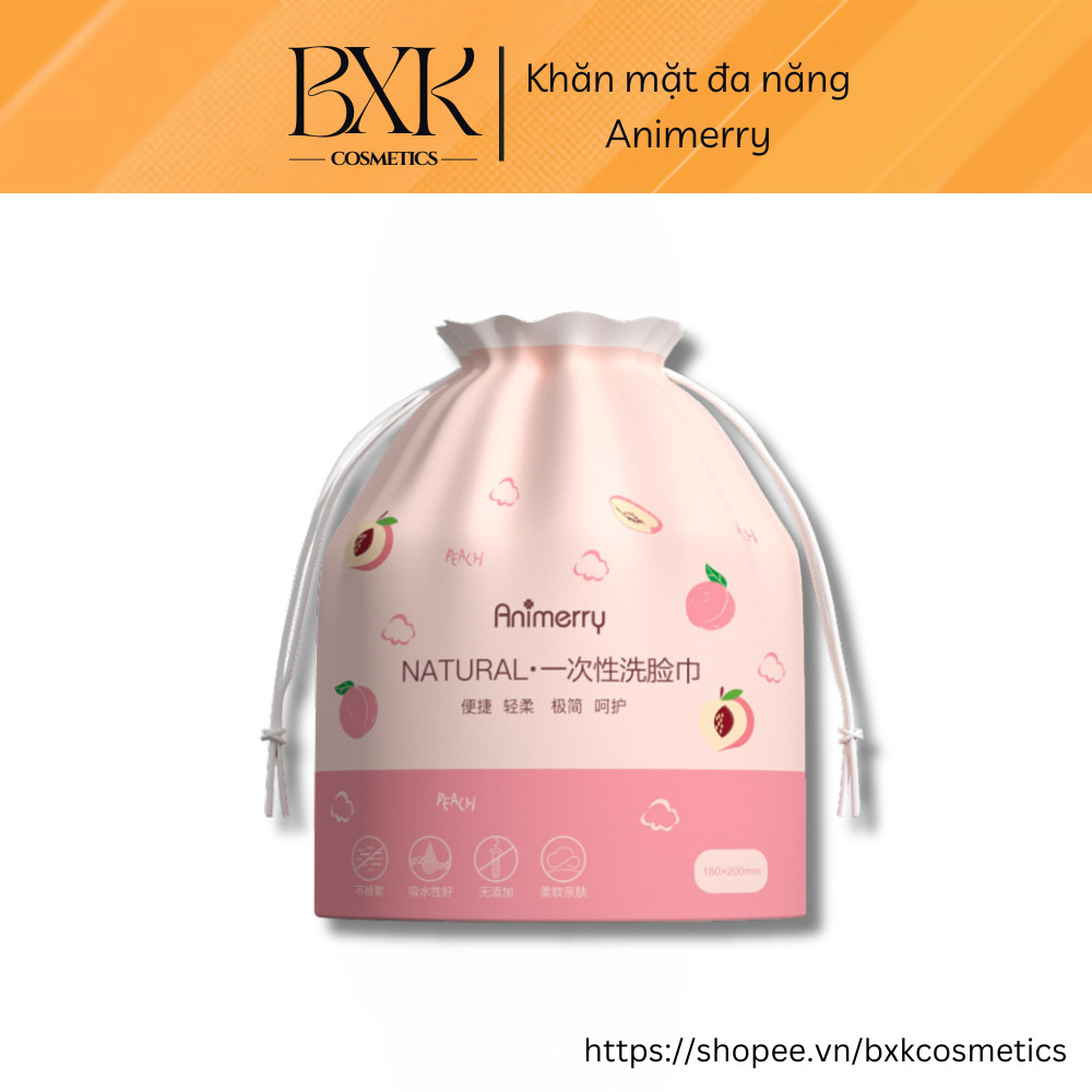 Khăn mặt dùng 1 lần ANIMERRY đa năng lau khô lau ướt tẩy trang mềm mại tiện lợi