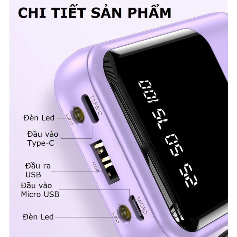 Sạc dự phòng Baese 10000mah, sạc nhanh pin mini dung lượng lớn có sẵn nhiều dây sạc tiện dụng  HOT | BigBuy360 - bigbuy360.vn