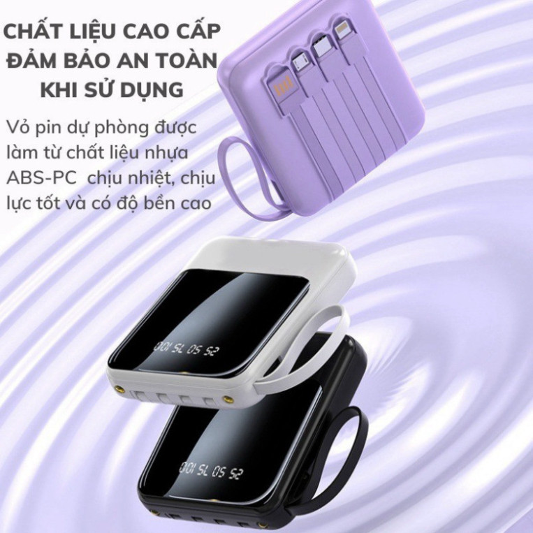 Sạc dự phòng Baese 10000mah, sạc nhanh pin mini dung lượng lớn có sẵn nhiều dây sạc tiện dụng  HOT | BigBuy360 - bigbuy360.vn