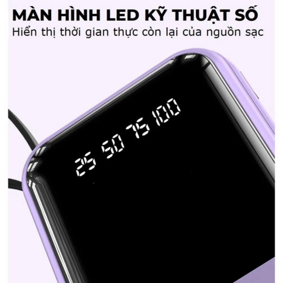 Sạc dự phòng Baese 10000mah, sạc nhanh pin mini dung lượng lớn có sẵn nhiều dây sạc tiện dụng  HOT | BigBuy360 - bigbuy360.vn