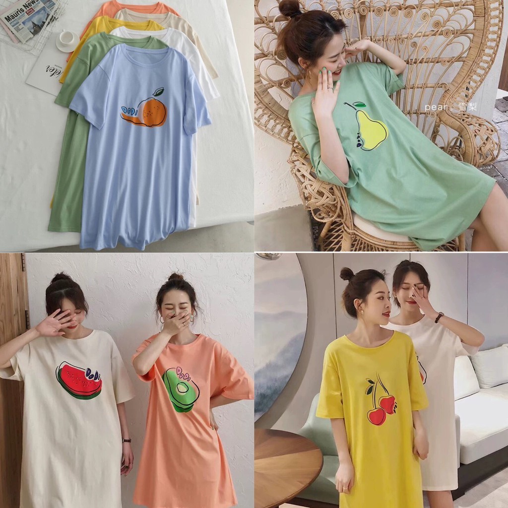 VÁY THUN XUÔNG HOA QUẢ HOT