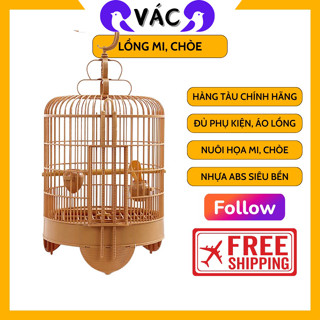 Lồng chim họa mi, chích chòe làm bằng nhựa siêu bền, tiện lợi (Tự lắp ráp đơn giản)