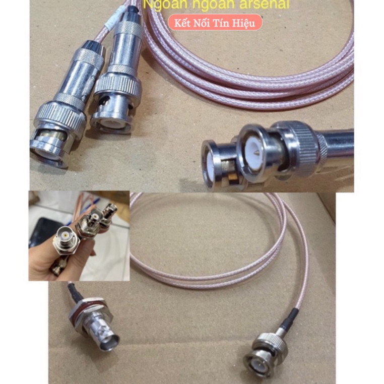 dây tín hiệu chuẩn SDI máy quay camera cao cấp mạ bạc nhỏ gọn, Dây BNC. Dây nối dài BNC 1 đầu cái có