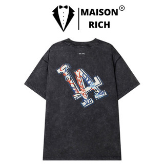 Áo Thun Wash Maison Rich Premium MLB LA Dodgers Like Pop Art