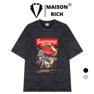 Áo Thun Wash Maison Rich Premium Supreme Python Flower