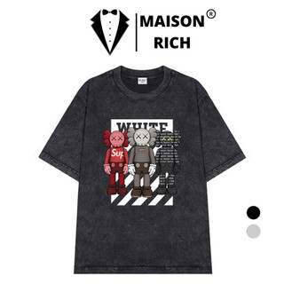 Áo Thun Wash Maison Rich Premium Kaw Hypebeast Off White x Supreme