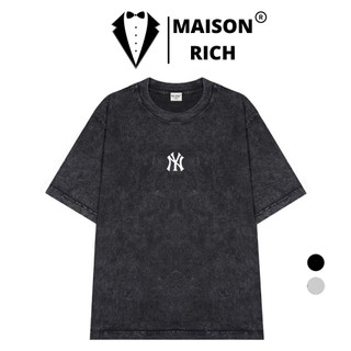  Áo Thun Wash Maison Rich Premium Tee MLB NY Basic Mid Logo 