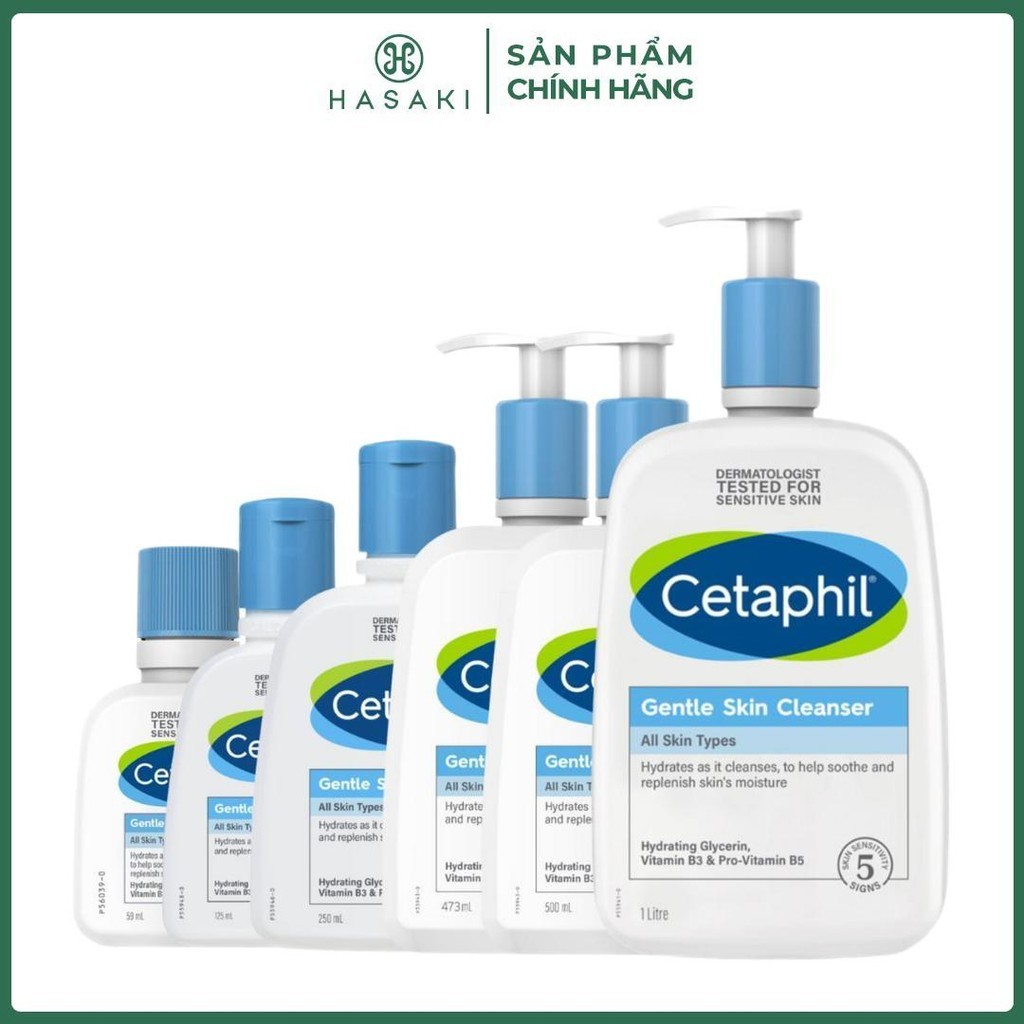 Combo 10 Sữa Rửa Mặt Cetaphil Dịu Nhẹ Không Xà Phòng 59ml Hasaki Sản Phẩm Chính Hãng